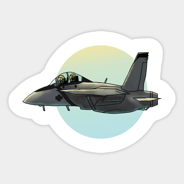 F-18 Super Hornet Sticker by Greboge Wear